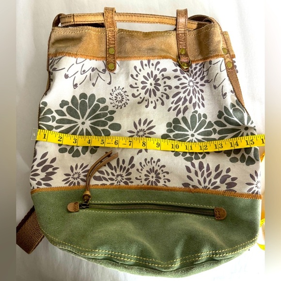 Lucky Brand Women Floral Print Cotton/Suede/Leather Backpack Shoulder Bucket Bag main image 4